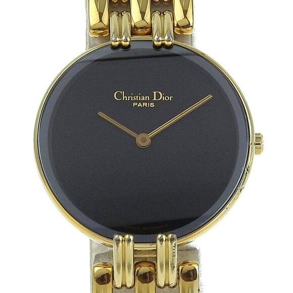 Dior Bakira Watches blackDial Plated Gold Quartz Analog display - Picture 1 of 8
